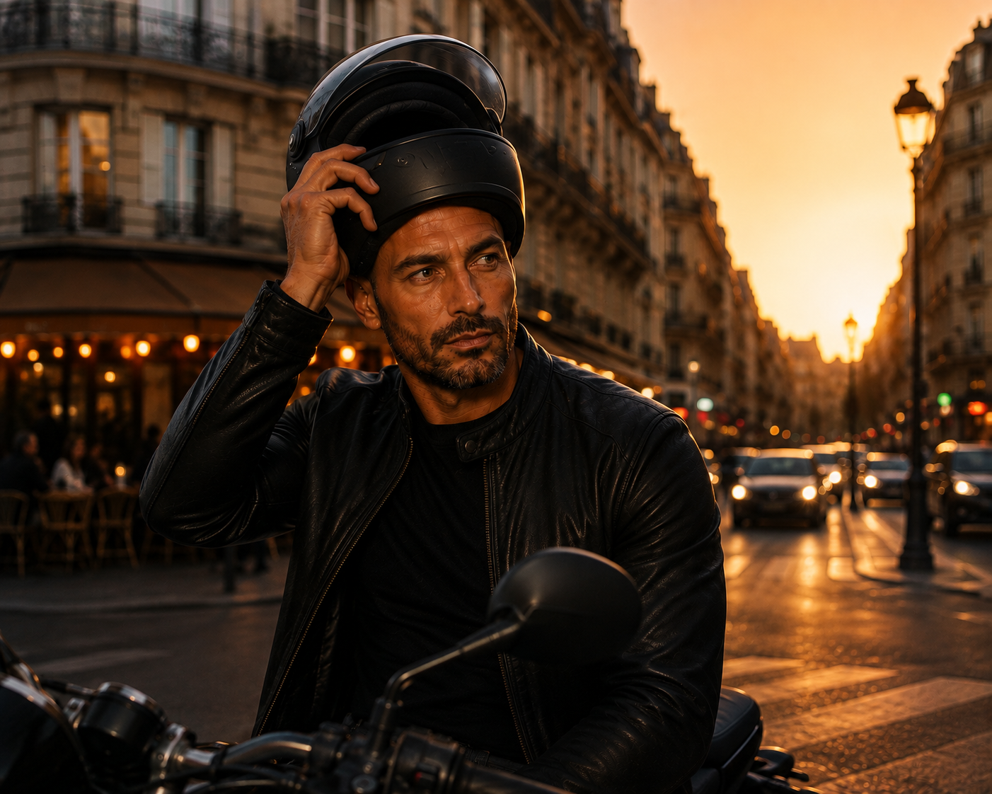 Tricopigmentation et casque de moto